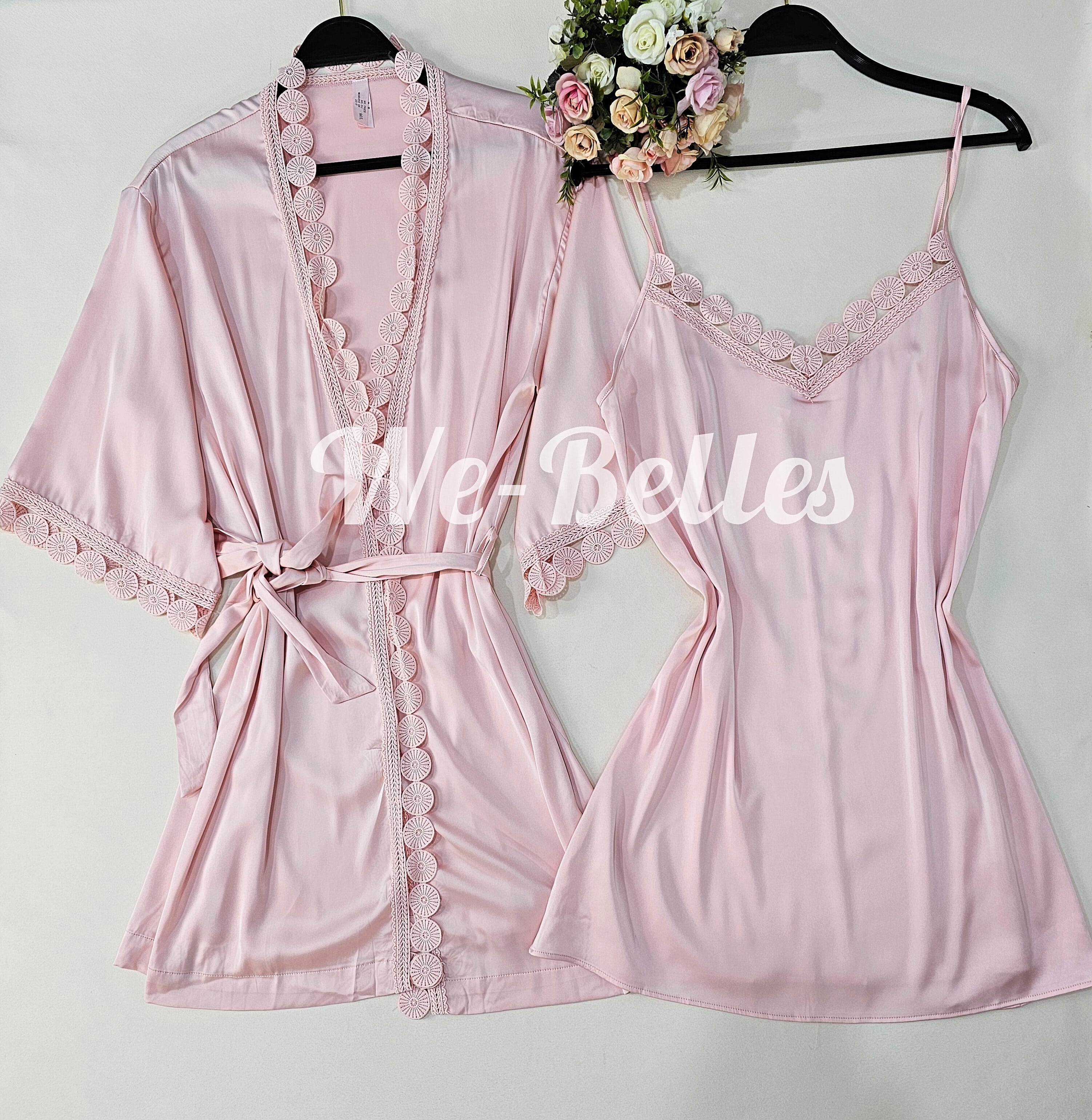 Déshabillé en Satin NT203  ROSE