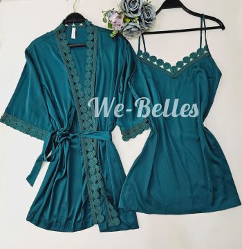 Déshabillé en Satin NT203 VERT