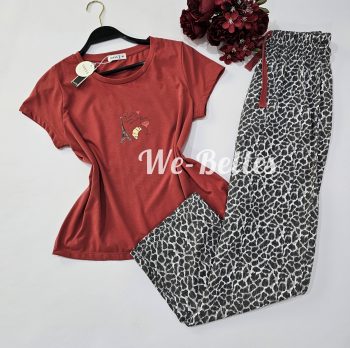 Pyjama Pantalon PE36  ROUGE