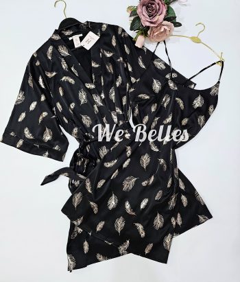 Déshabillé en Satin NT30 NOIR