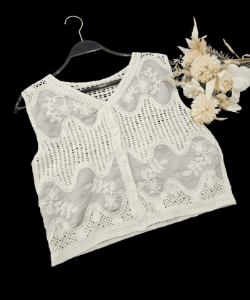 Gilet en Laine Decoratif sur Vetement  REF B