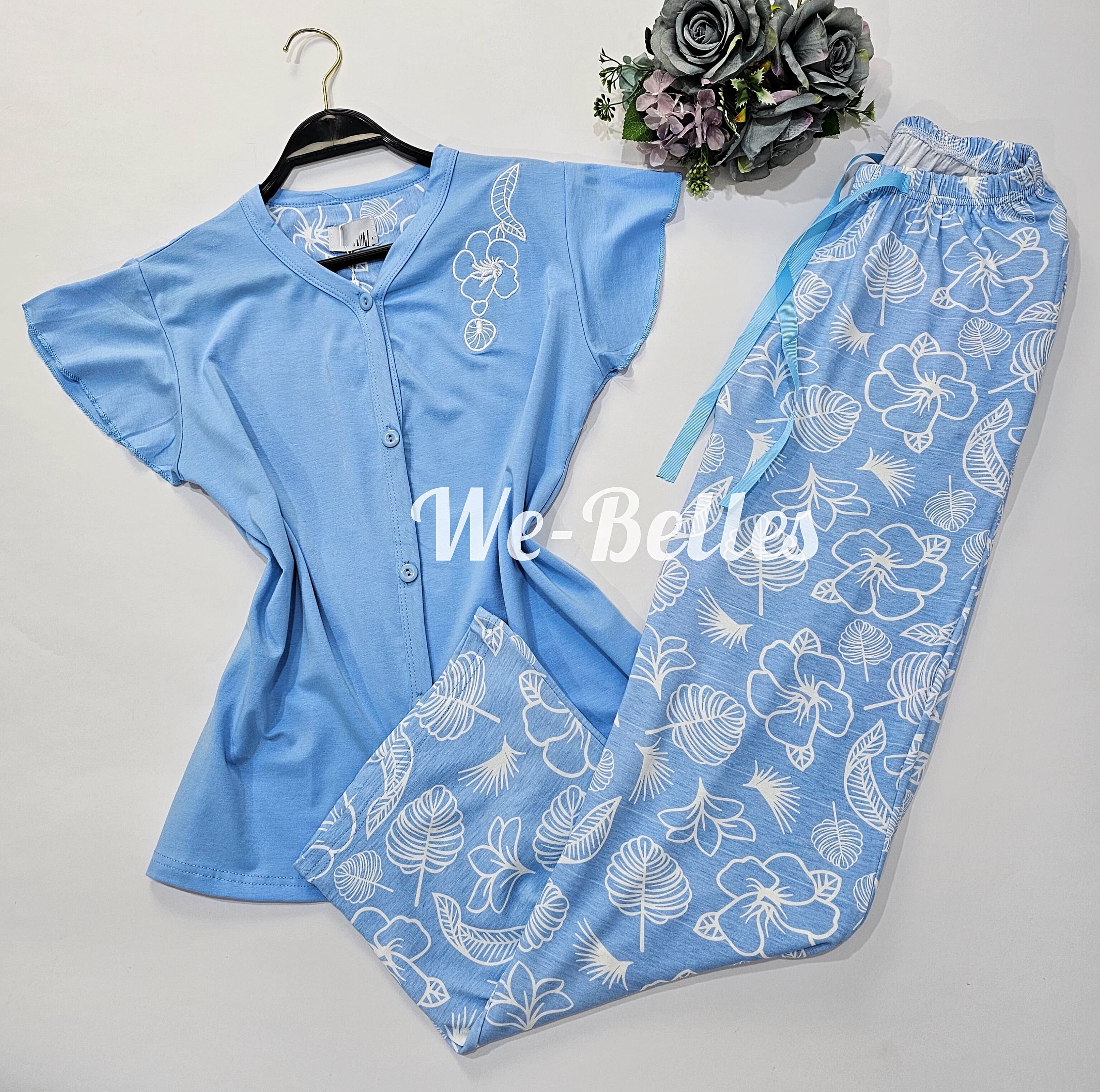 Pyjama Pantalon PE87 BLEU