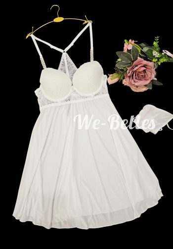 Nuisette en Lycras NNS09 BLANC