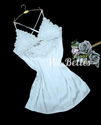 Nuisette en Satin NNS13 BLEU