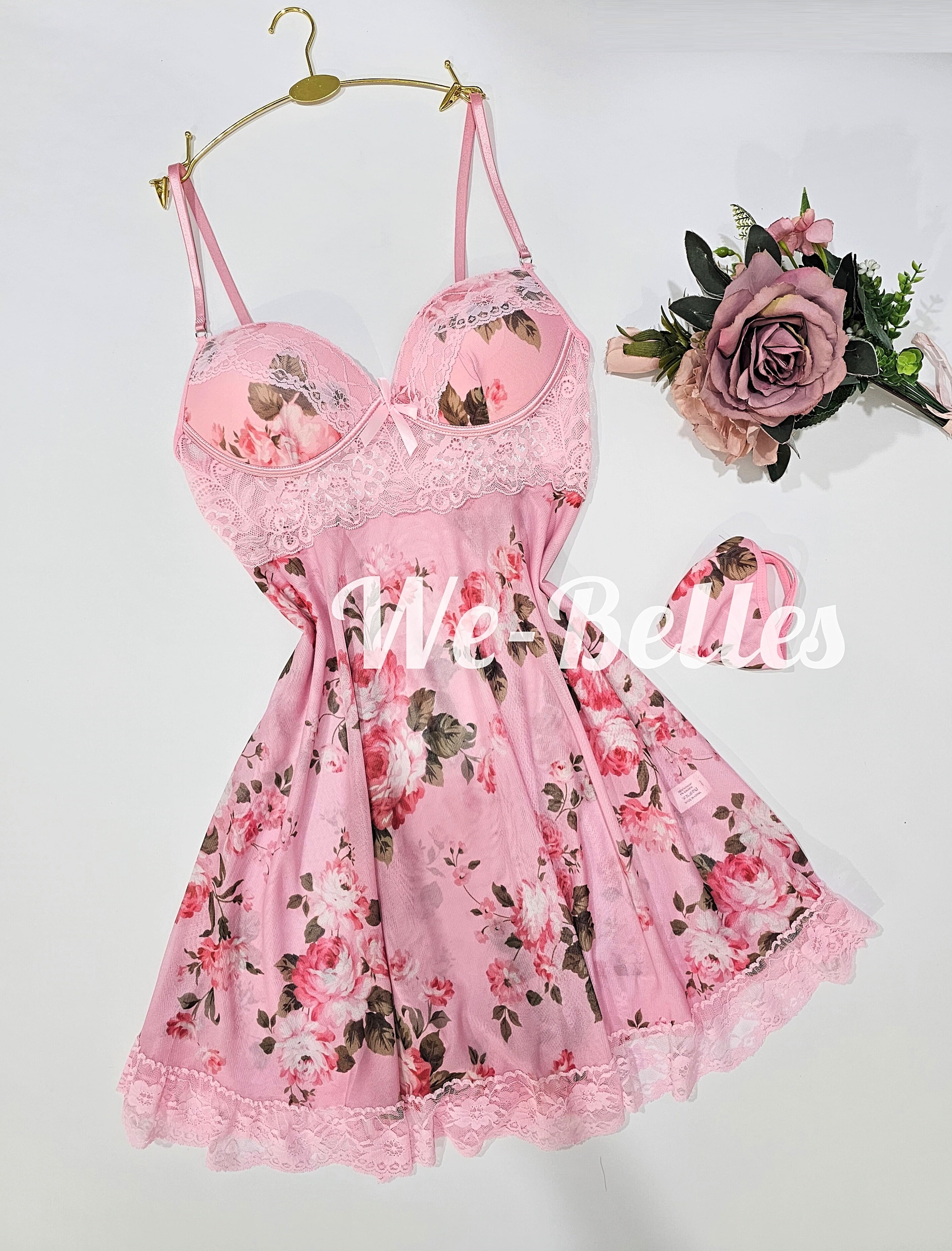 Nuisette en Tule NT72 ROSE Bonnet C