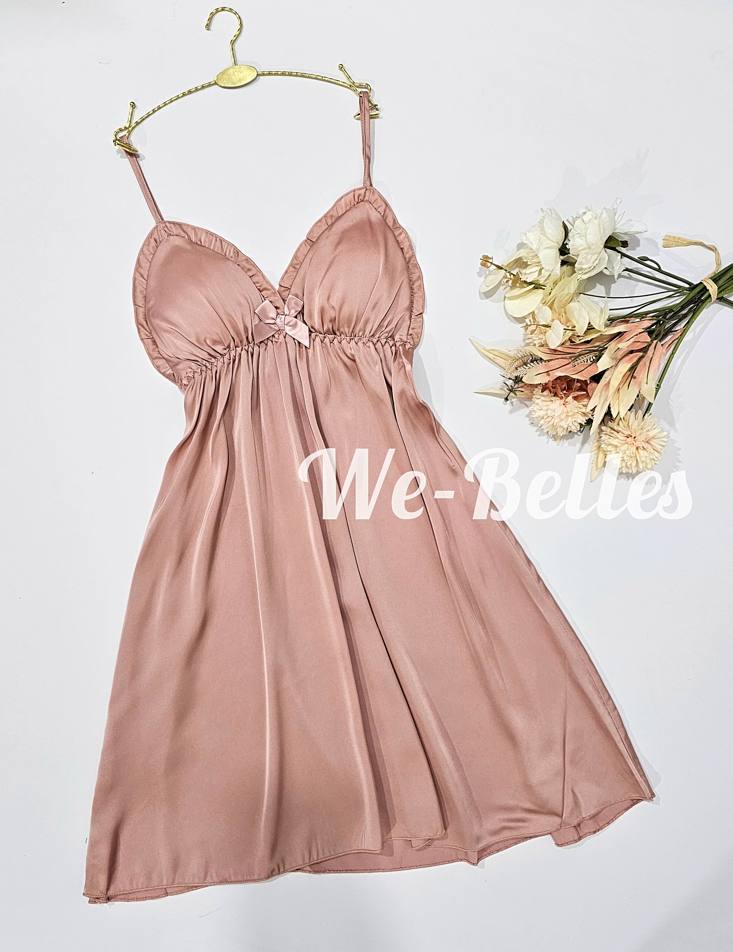 Nuisette en Satin NNS44 BRIQUE