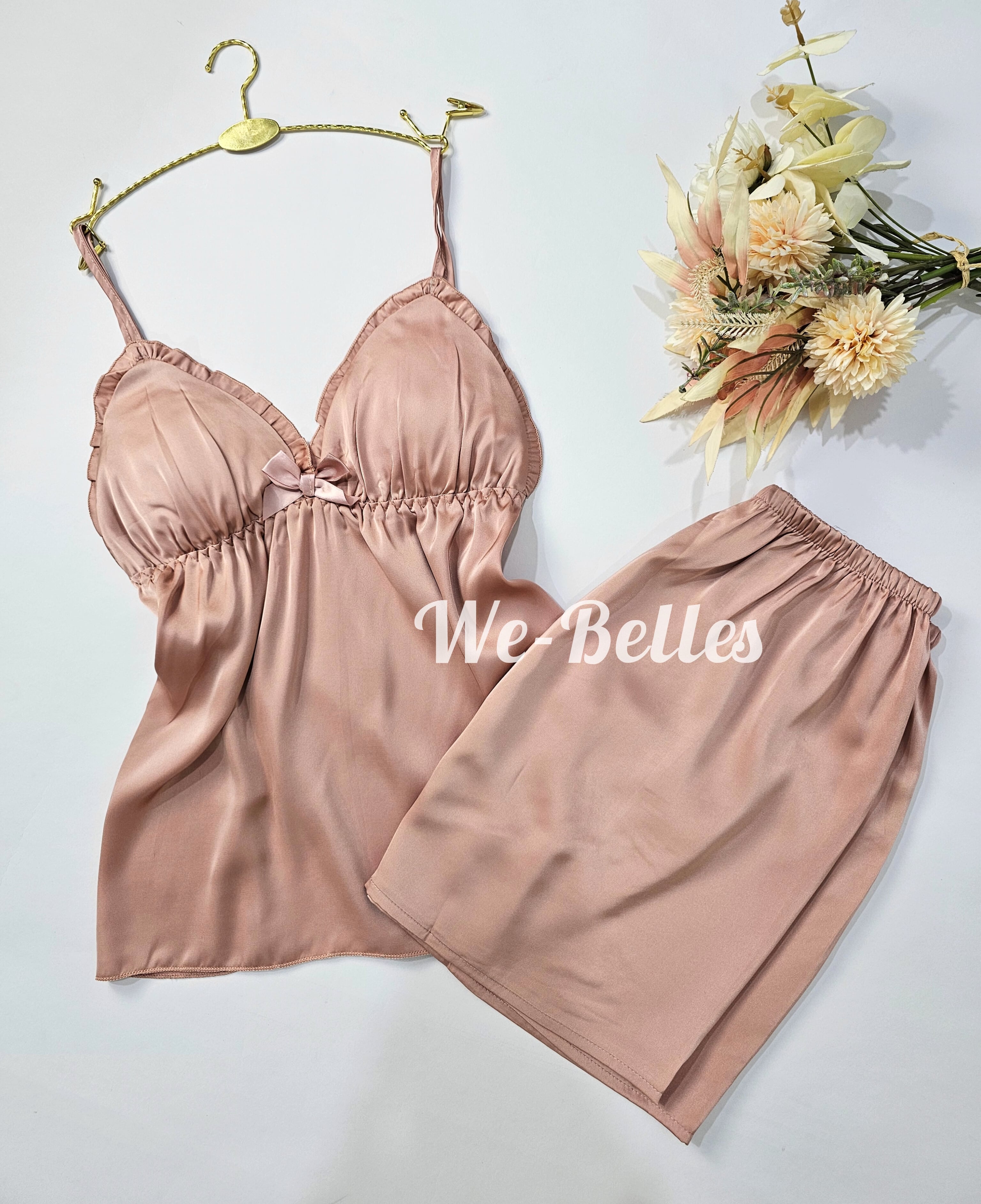 Short en Satin D22 BRIQUE