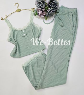 Pyjama Pantalon PE02 VERT CLAIR