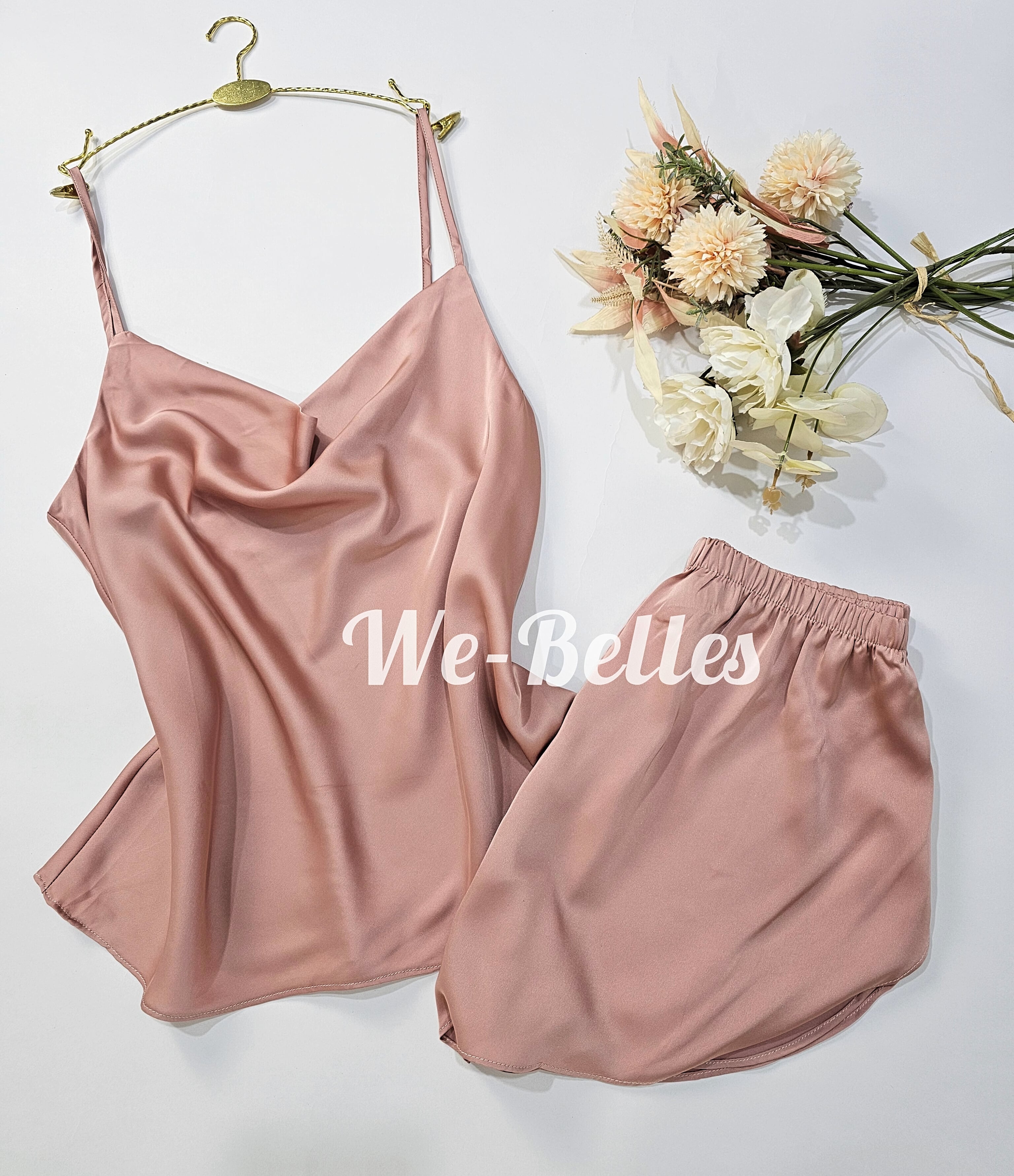 Short en Satin D11 BRIQUE