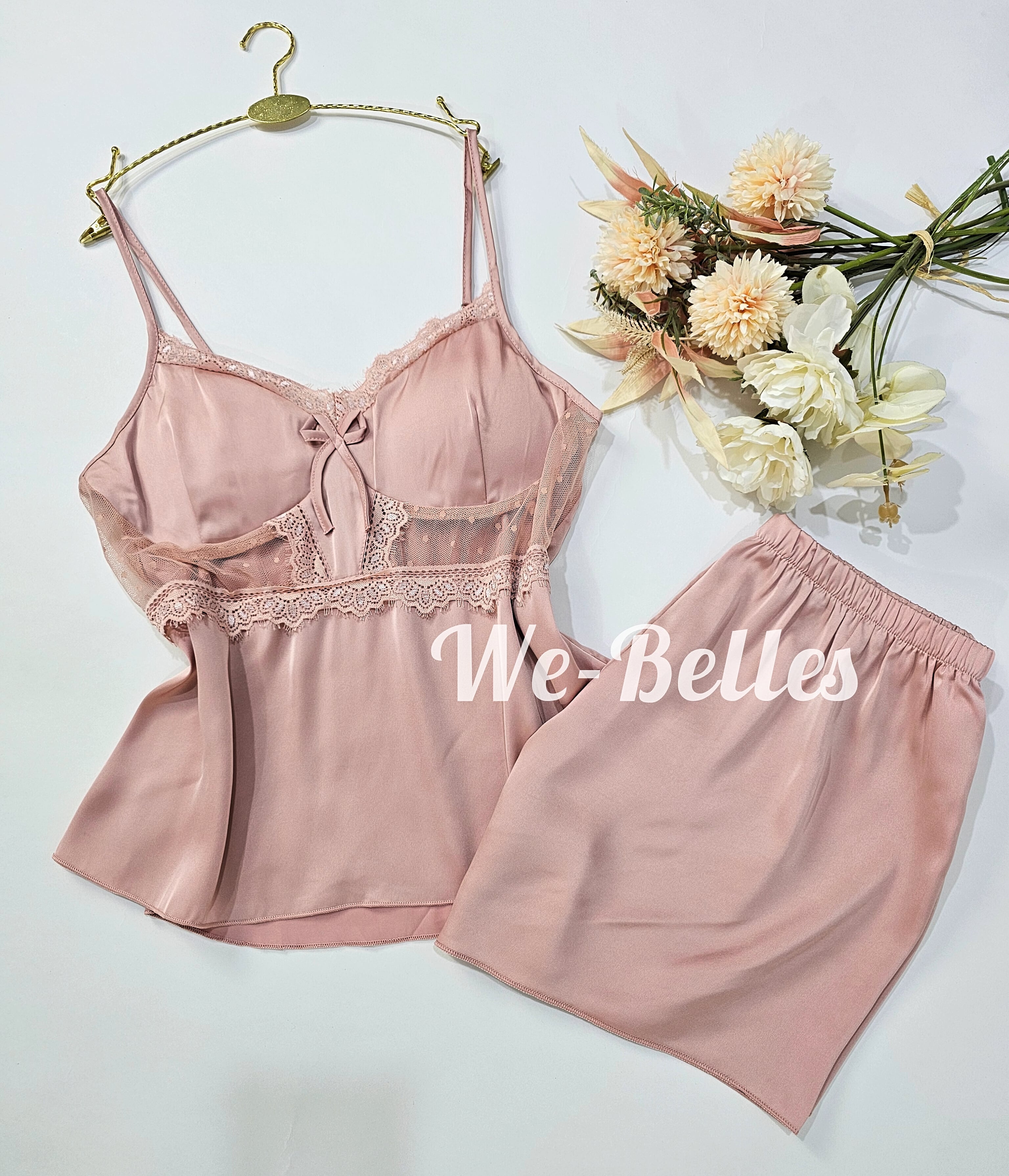 Short en Satin D09 BRIQUE