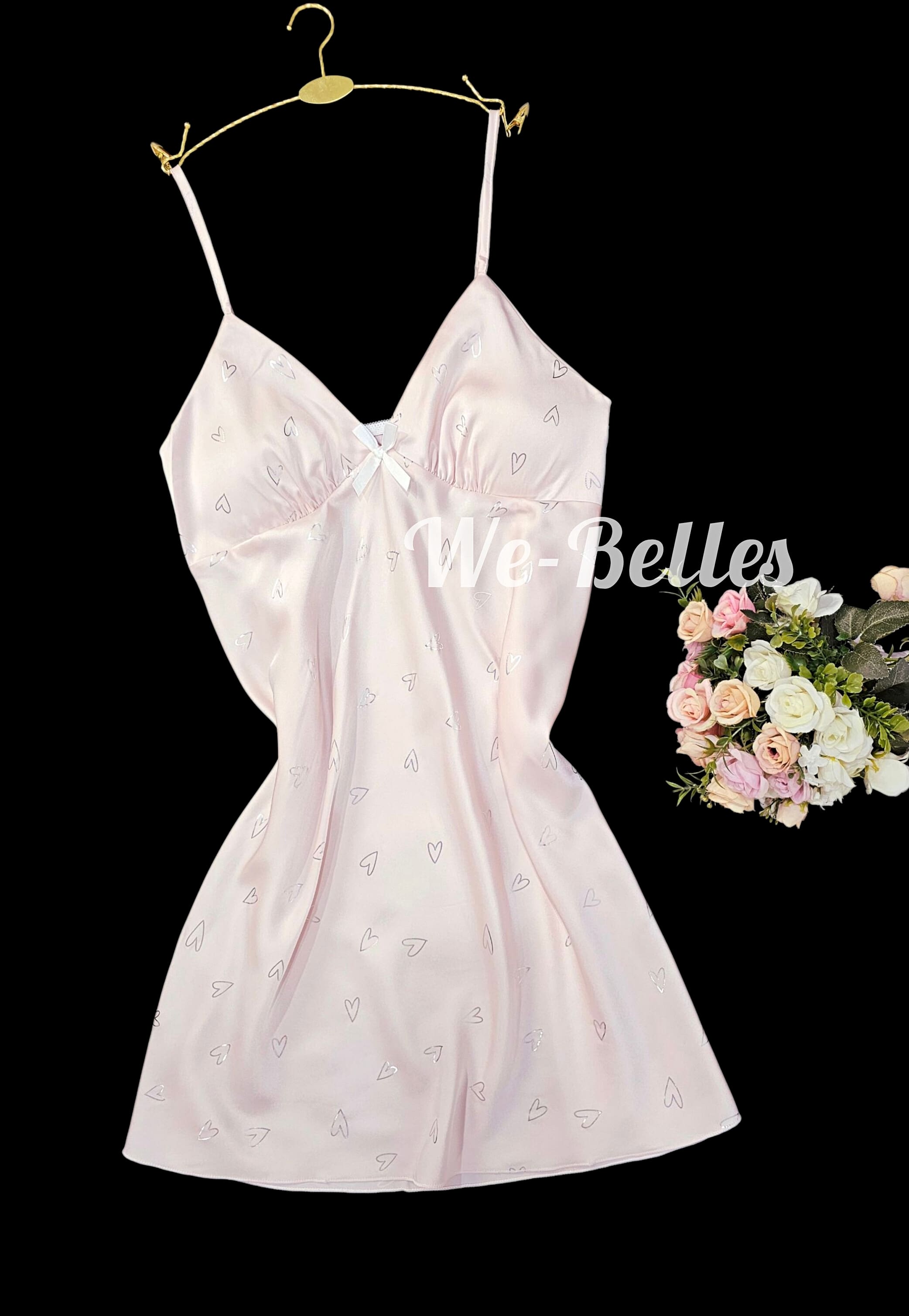 Nuisette en Satin NNS40 ROSE