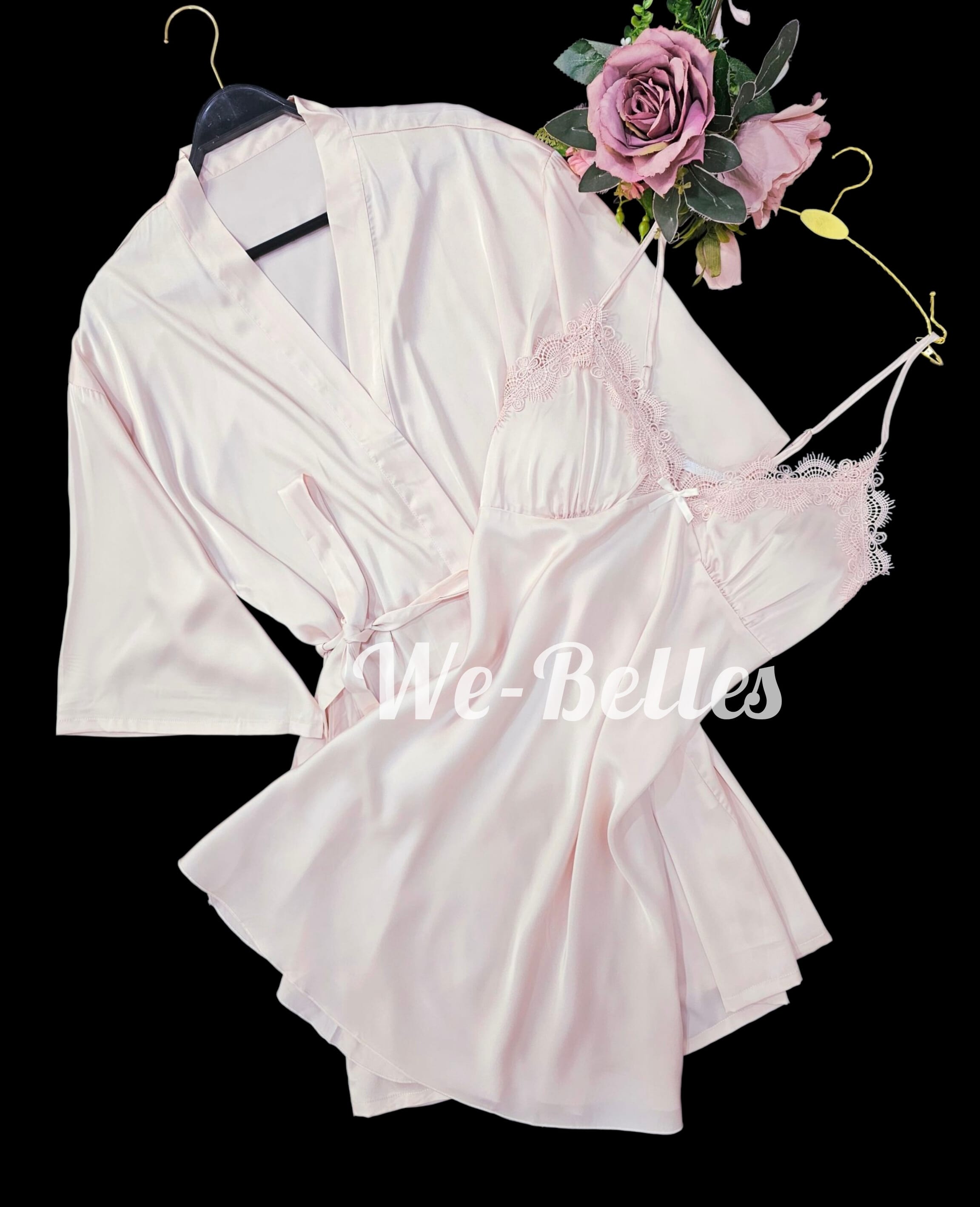 Déshabillé en Satin NT120 ROSE