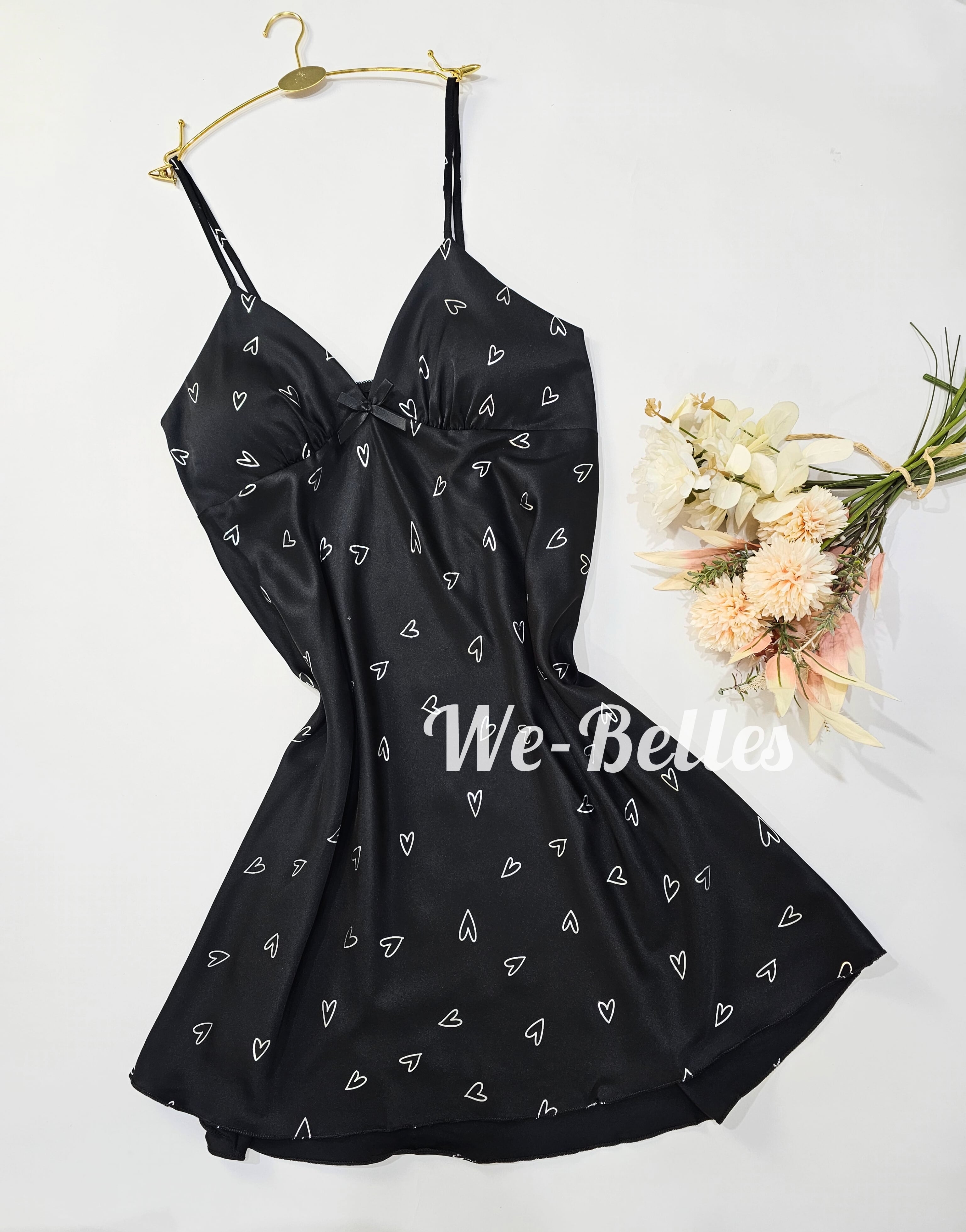 Nuisette en Satin NNS40 NOIR