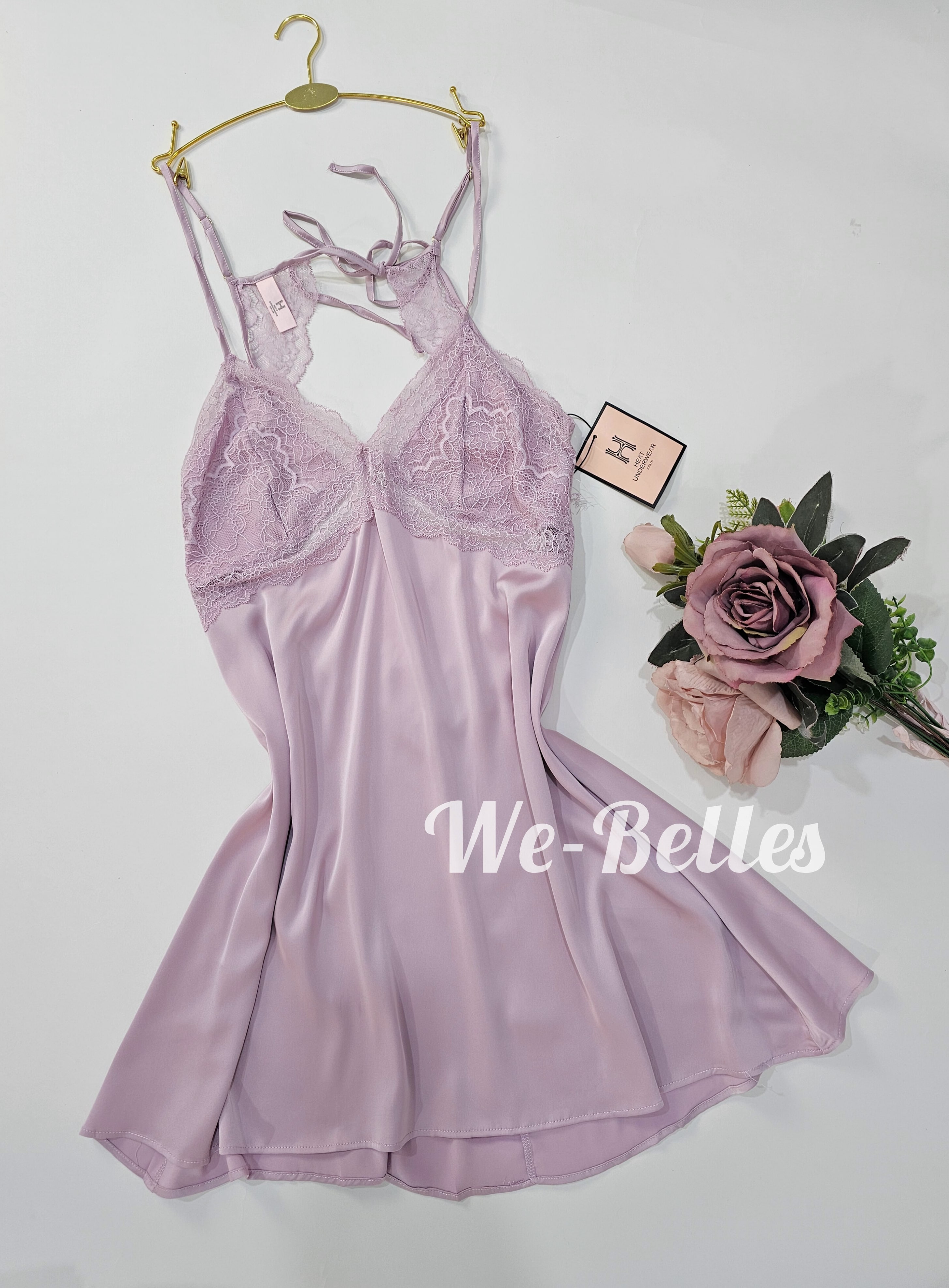 Nuisette en Satin NNS28  MAUVE