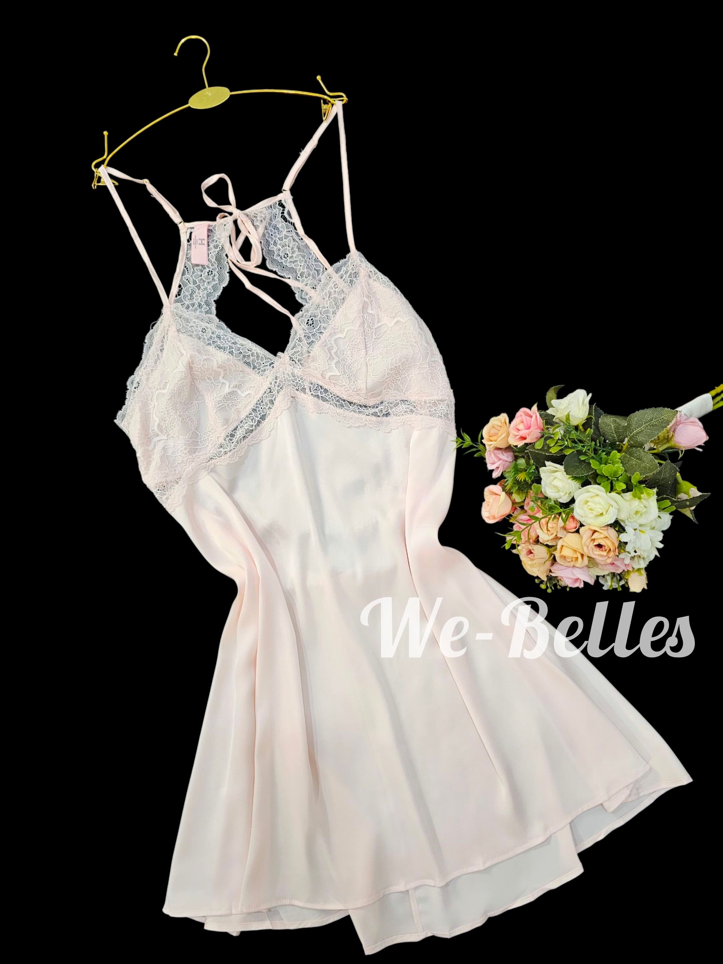 Nuisette en Satin NNS28 CLAIR