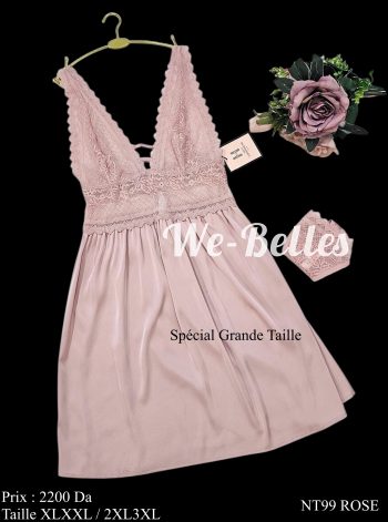 Nuisette en Lycras NT99  ROSE